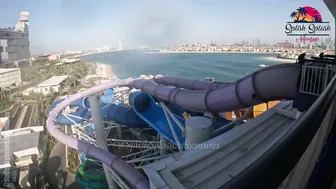 Would You Try This DANGEROUS Water Slide at Dubai Aquaventure Water Park? Blackout Waterslide #2