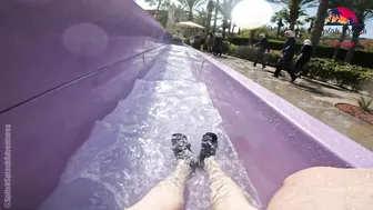 Would You Try This DANGEROUS Water Slide at Dubai Aquaventure Water Park? Blackout Waterslide #8