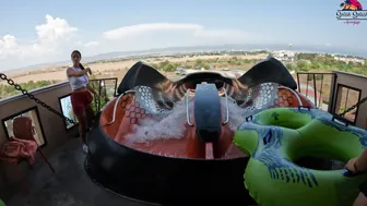 DARE TO TRY? King Cobra Water Slide at Aquapark Nessebar in Bulgaria, near Sunny Beach #7