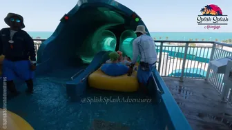 ♥️♥️ Would YOU TRY This Water Slide at BIGGEST Water Park Aquaventure in Dubai? Shark Attack Waterslide #3