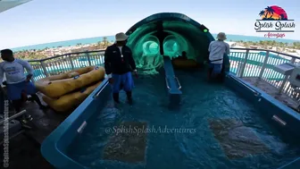 ♥️♥️ Would YOU TRY This Water Slide at BIGGEST Water Park Aquaventure in Dubai? Shark Attack Waterslide #4