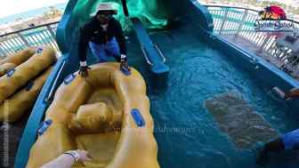 ♥️♥️ Would YOU TRY This Water Slide at BIGGEST Water Park Aquaventure in Dubai? Shark Attack Waterslide #5