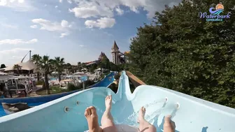 Europe BIGGEST Water Park - Aqua Park Nessebar - Uphill Water Water Slide #10