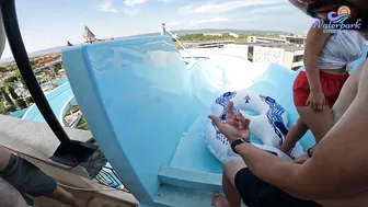 Europe BIGGEST Water Park - Aqua Park Nessebar - Uphill Water Water Slide #2