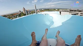 Europe BIGGEST Water Park - Aqua Park Nessebar - Uphill Water Water Slide #5