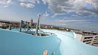 Europe BIGGEST Water Park - Aqua Park Nessebar - Uphill Water Water Slide #6