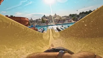 The Lightning Water Slide at Europe's Biggest Aquapark Nessebar