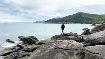 ASMR YOUNG GIRL ENJOYING THE BEACH DAY SOLO #3