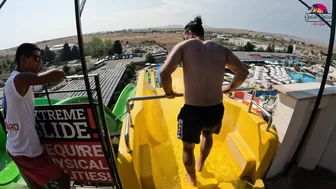 FREEFALL Water Slide at Aquapark Nessebar, Bulgaria | THE BIGGEST Water Park in Europe #5