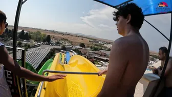 FREEFALL Water Slide at Aquapark Nessebar, Bulgaria | THE BIGGEST Water Park in Europe #7