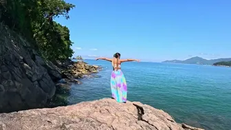 BRAZILIAN GIRL on the BEACH (ASMR NATURE) 4K