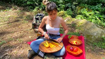 ASMR SOLO CAMPING - Brazilian girl relaxing and cooking in nature