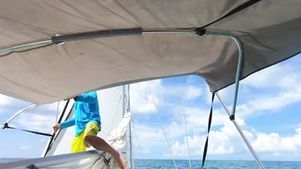 First Time Wiggin it ⛵♥️♥️ and Dropping Her Top ;) Sailing and Fun - Adventures in the Florida Keys #4