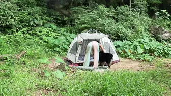 BRAZILIAN GIRL (CAMPING OUTDOORS) Relaxing in NATURE #10