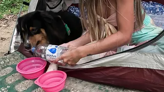 BRAZILIAN GIRL (CAMPING OUTDOORS) Relaxing in NATURE #4