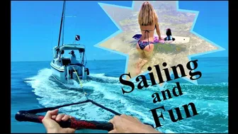 Girl Wake Boards behind a Sailboat♥️!! Florida Keys - Sailing and Fun (see description below) #1