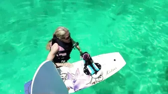 Girl Wake Boards behind a Sailboat♥️!! Florida Keys - Sailing and Fun (see description below) #4