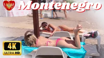 MONTENEGRO 4K Beach Walk | Montenegrin Summer Bikini Trends 4K60