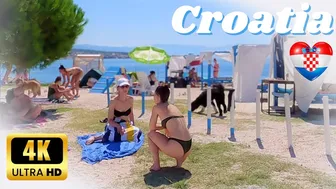 Beach Walk 4K CROATIA????A Walk Along the Coast | Discover the Trends of Croatian Beach Fashion 4K60