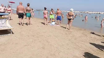 BEACH BIKINI 4K♥️♥️Italy, Cattolica near Rimini, Summer Day with Bikini Beach Walk 4K60 #8