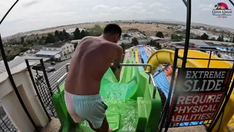 DARE TO TRY? KAMIKAZE Water Slide at Aquapark Nessebar in Bulgaria, near Sunny Beach №2 #9