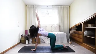 Pillow Yoga in bed for Relaxation | Valentine's Day Yoga with Reba & Georgie with coco yoga #10