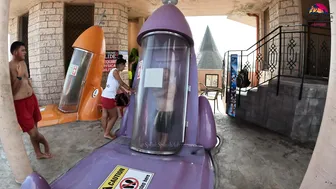 LOOPING ROCKET Water Slide at Aquapark Nessebar, Bulgaria | THE BIGGEST Water Park in Europe #6