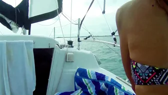 Bimini Down - Bottoms Up! Sailing, sandbar chill'in and swimming with SHARKS! (Sailing and Fun) #7