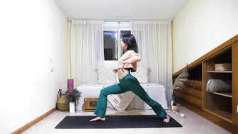 Yoga and Positive Affirmations - Leg Stretching on the Bed with CoCo Yoga #3