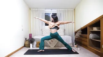 Yoga and Positive Affirmations - Leg Stretching on the Bed with CoCo Yoga #8