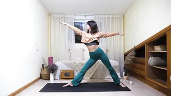 Yoga and Positive Affirmations - Leg Stretching on the Bed with CoCo Yoga #9