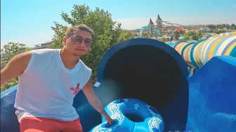 Zebra Black Hole Water Slide at Aquapark Nessebar in Europe's Most INSANE Water Park #1