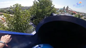 Zebra Black Hole Water Slide at Aquapark Nessebar in Europe's Most INSANE Water Park #3