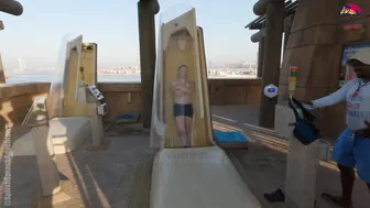 FREE FALL Waterslide at Aquaventure Water Park in Dubai #2