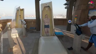 FREE FALL Waterslide at Aquaventure Water Park in Dubai #4