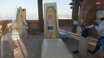 FREE FALL Waterslide at Aquaventure Water Park in Dubai #5