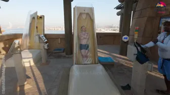 FREE FALL Waterslide at Aquaventure Water Park in Dubai #6