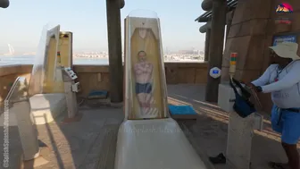 FREE FALL Waterslide at Aquaventure Water Park in Dubai #8