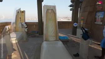 FREE FALL Waterslide at Aquaventure Water Park in Dubai #9