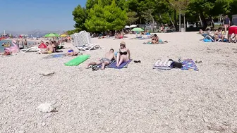 CROATIA, MAKARSKA♥️♥️ 4K Beach Walking in Dalmatia with Bikini Beach Walk #3