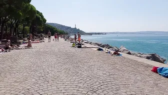 Beach Walk 4K ITALY♥️♥️Trieste a Coastal Walk | Trends of Italian Bikini Beach Fashion 4K60 #8