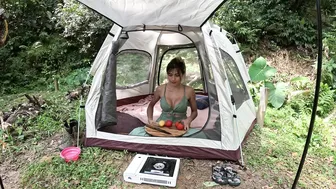 ASMR BRAZILIAN GIRL camping and cooking CHRISTMAS SPECIAL 4K #7