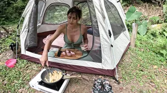 ASMR BRAZILIAN GIRL camping and cooking CHRISTMAS SPECIAL 4K #8