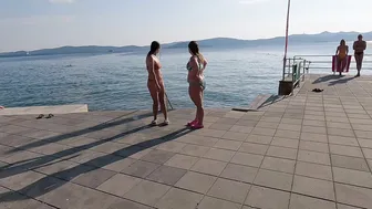 BEACH BIKINI 4K | Zadar, The Best Beach in CROATIA, Walking with Bikini Beach Walk 4K60 #10