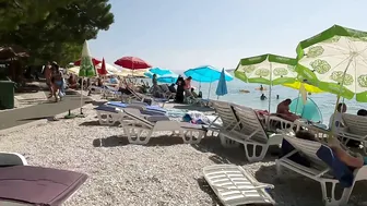 Croatia Beach Walk 4K, Baska Voda near Makarska Walking Tour with Bikini Beach Walk #10