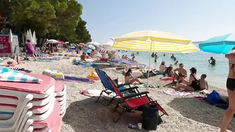 Croatia Beach Walk 4K, Baska Voda near Makarska Walking Tour with Bikini Beach Walk #8