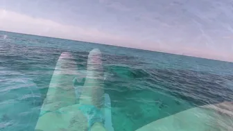 ♥️♥️⛵️ Sailing from a Beautiful Beach thru a herd of Turtles -Florida coast #7