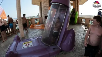 Would DARE TO TRY? Looping Rockets Water Slide at Aquapark Nessebar in Bulgaria #3