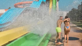 KAMIKAZE Water Slide at Aquapark Nessebar, Bulgaria | THE BIGGEST Water Park in Europe