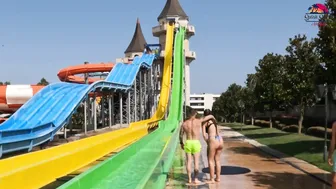 KAMIKAZE Water Slide at Aquapark Nessebar, Bulgaria | THE BIGGEST Water Park in Europe #10